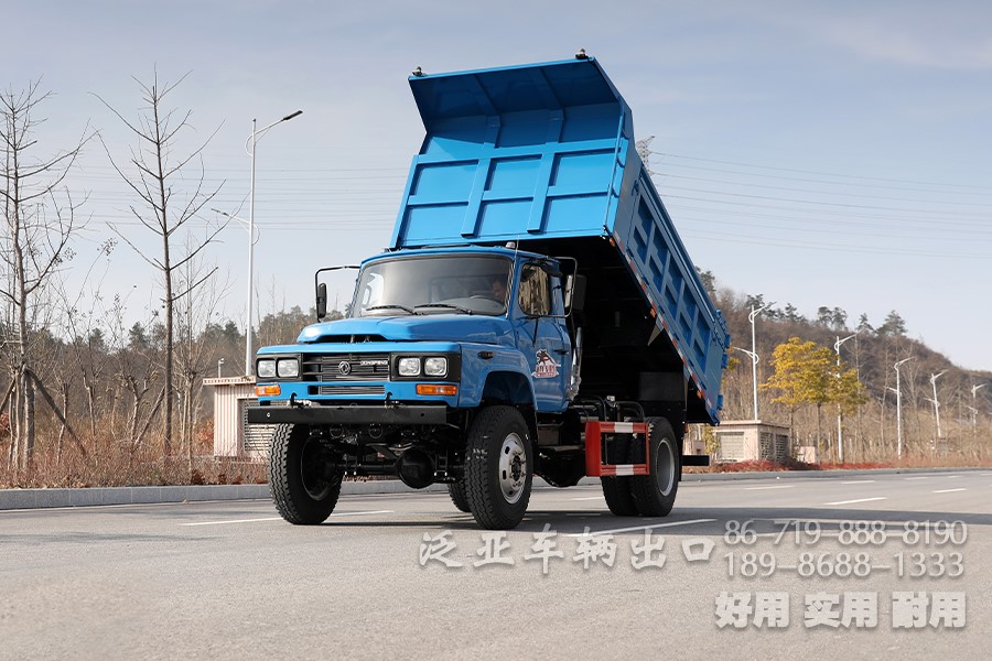 东风4x4四驱蓝色经典越野自卸车_东风EQ1093轻型越野自卸车_东风越野自卸车出口